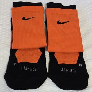 Nike Dri-fit Elite Orange and Black Crew Socks